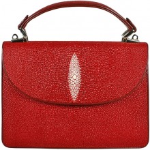 Genuine stingray leather bag BR116 Fire Red