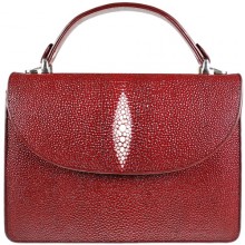 Genuine stingray leather bag BR116 Burgundy