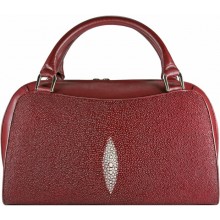 Genuine stingray leather bag BR126 Burgundy