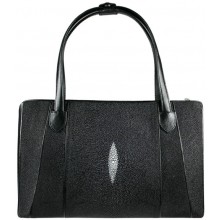 Genuine stingray leather bag BR78 Black