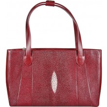 Genuine stingray leather bag BR78 Burgundy