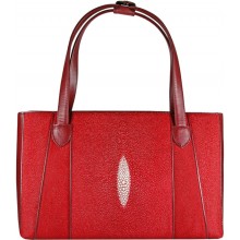 Genuine stingray leather bag BR78 Fire Red