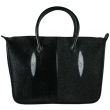 Genuine stingray leather bag BR907 Black