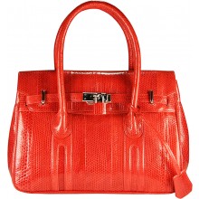 Genuine snake leather bag BSN295 Fire Red