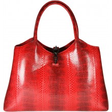 Genuine snake leather bag BSN68 Fire Red