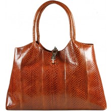 Genuine snake leather bag BSN68 Tan