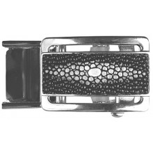Genuine stingray leather automatic buckle STBUCKLE RP 1-2 Black