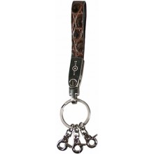 Genuine crocodile leather key chain C32 Maroon