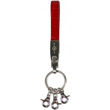 Genuine crocodile leather key chain C32 Red
