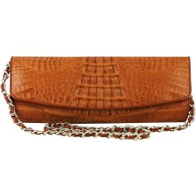 Genuine crocodile leather clutch bag CBM20T Tan