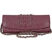 Genuine crocodile leather clutch bag CBM20T Violet