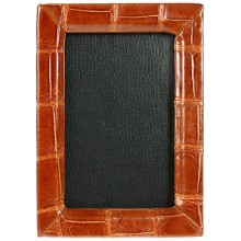 Genuine crocodile leather photo frame CFF001 Safari