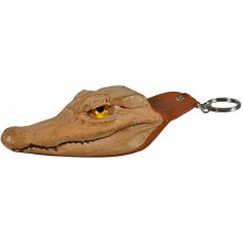 Genuine alligator head keychain CH Cream