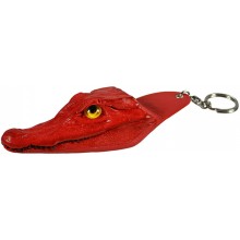 Genuine alligator head keychain CH Red