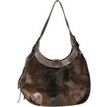 Genuine cow with hair on leather bag CHA002 Brown