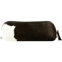 Genuine cow leather with hair on makeup bag CHMAKEUP10 Black / Brown / White
