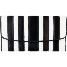 Genuine cow leather with hair on wallet CHW04 Black / Brown / White