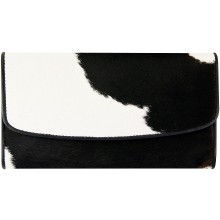Genuine cow leather with hair on wallet CHW05 Black / Brown / White