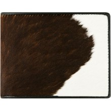 Genuine cow leather with hair on wallet CHW33 Black / Brown / White