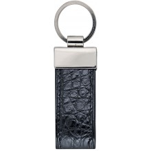 Genuine alligator leather key chain CKR01 Black