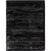 Genuine chicken / hen leather wallet CL2353 Black