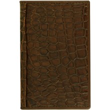 Genuine alligator leather card holder CM01 Brown