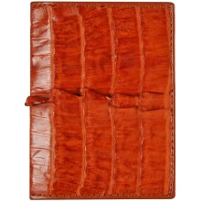 Genuine alligator leather card holder CM01T Tan