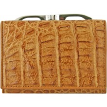 Genuine alligator leather wallet CMC872 Peanut