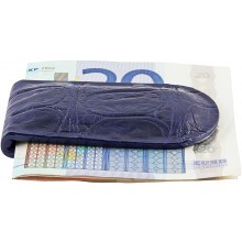 Genuine crocodile leather money clip CMCLIP01 Midnight Blue