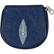 Genuine stingray leather coin wallet CP04A Blue