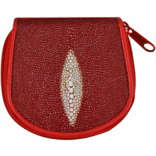 Genuine stingray leather coin wallet CP04A Burgundy