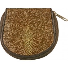 Genuine stingray leather coin wallet CP04A-SA Brown