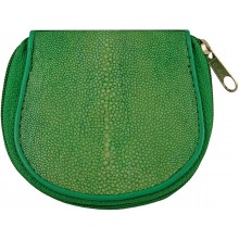 Genuine stingray leather coin wallet CP04A-SA Green