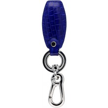 Genuine crocodile leather key chain CRKH50 Blue