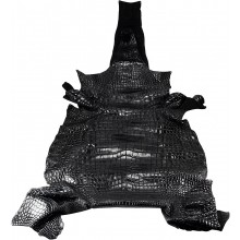 Genuine crocodile skin CROCSK-MT Black