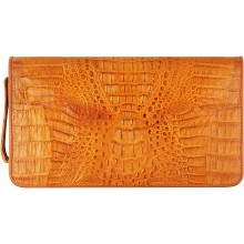 Genuine alligator leather wallet CZ001 Tan