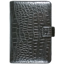 Genuine crocodile leather organizer planner holder D0101 Black