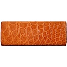 Genuine crocodile leather glasses / spectacles case GB01001 Safari