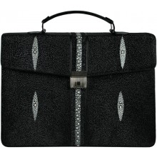 Genuine stingray leather briefcase DC08-1 Black
