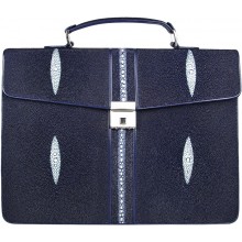 Genuine stingray leather briefcase DC08-1 Blue