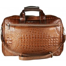 Genuine alligator leather briefcase / laptop case DCM58 Brown