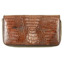 Genuine alligator leather wallet SEALW002HB Brown