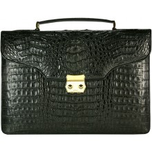 Genuine alligator leather briefcase DM1527-G Black