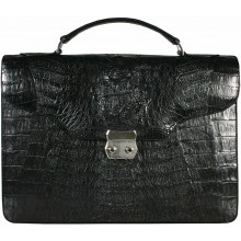 Genuine alligator leather briefcase DM1527-S Black
