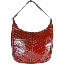 Genuine eel leather bag EEL-BSUKS42 Burgundy