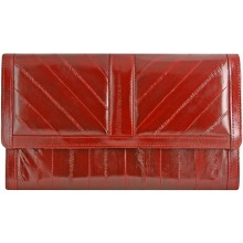 Genuine eel leather bag EEL-CSQ23 Burgundy