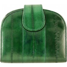 Genuine eel leather wallet EEL-HMP1 Forrest Green