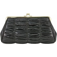 Genuine eel leather bag EEL-MIMOSA Black