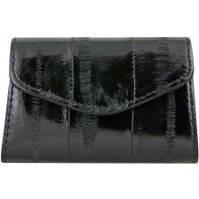 Genuine eel leather coin purse EEL-PC10 Black