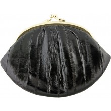 Genuine eel leather coin wallet / purse EEL-PCG19 Black
